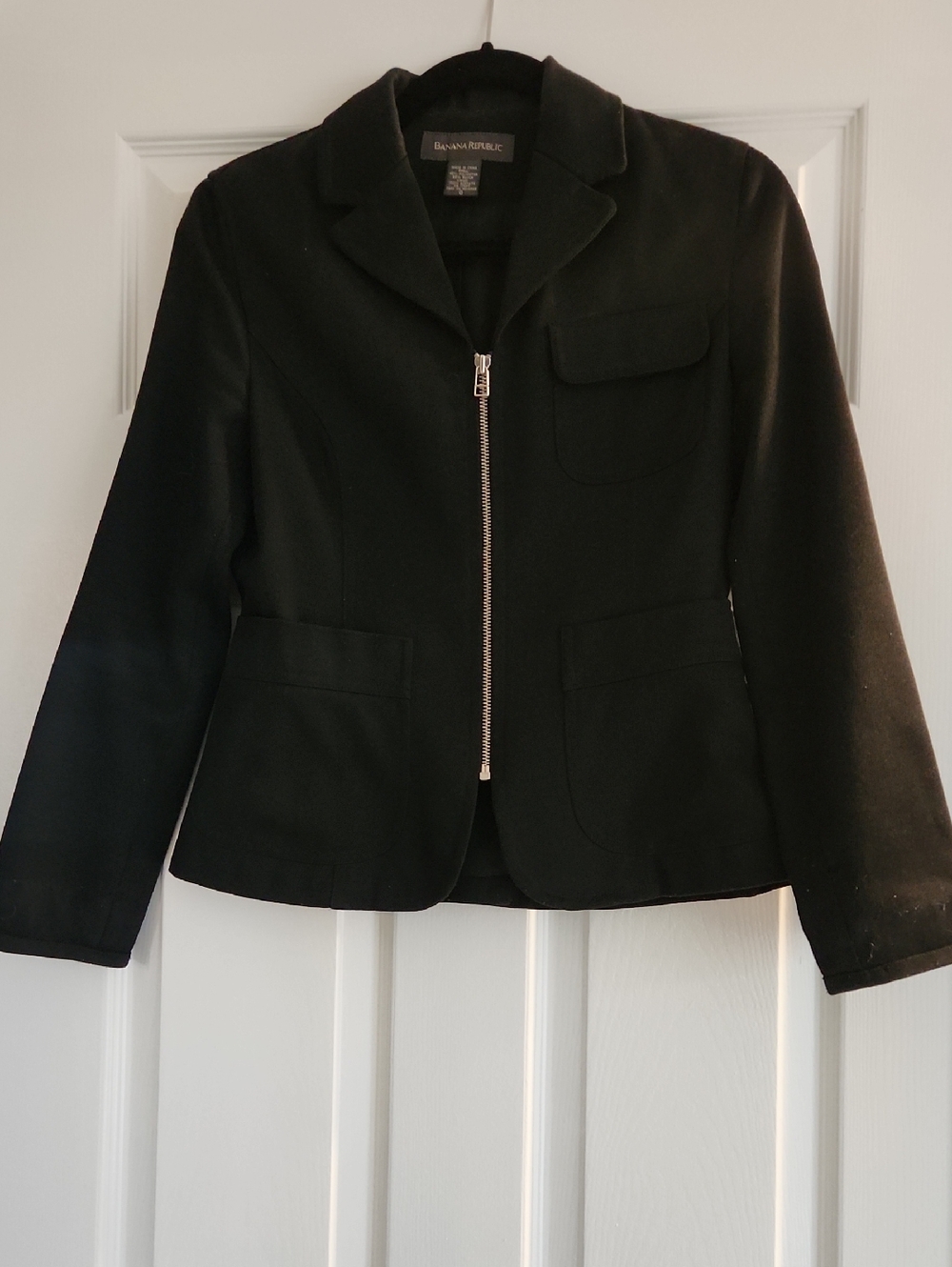 Banana Republic Black Women's Zip-Front Blazer